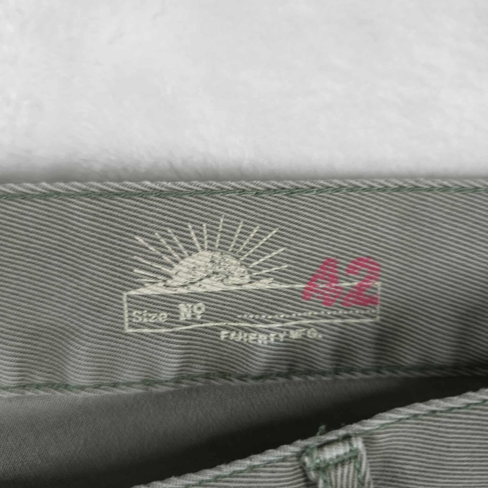 Faherty Comfort Twill Pants Men's 42x31 Light Green 5 Pocket Organic Cotton - Picture 8 of 12